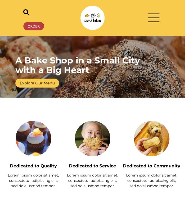 View of my design on a tablet screen