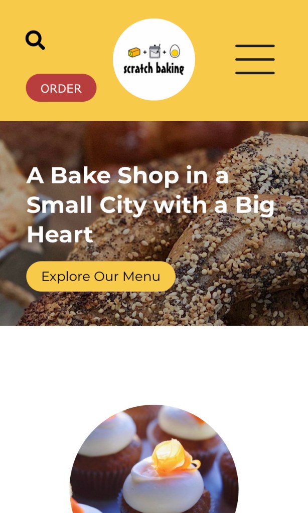 View of my design on an iPhone 8 screen.