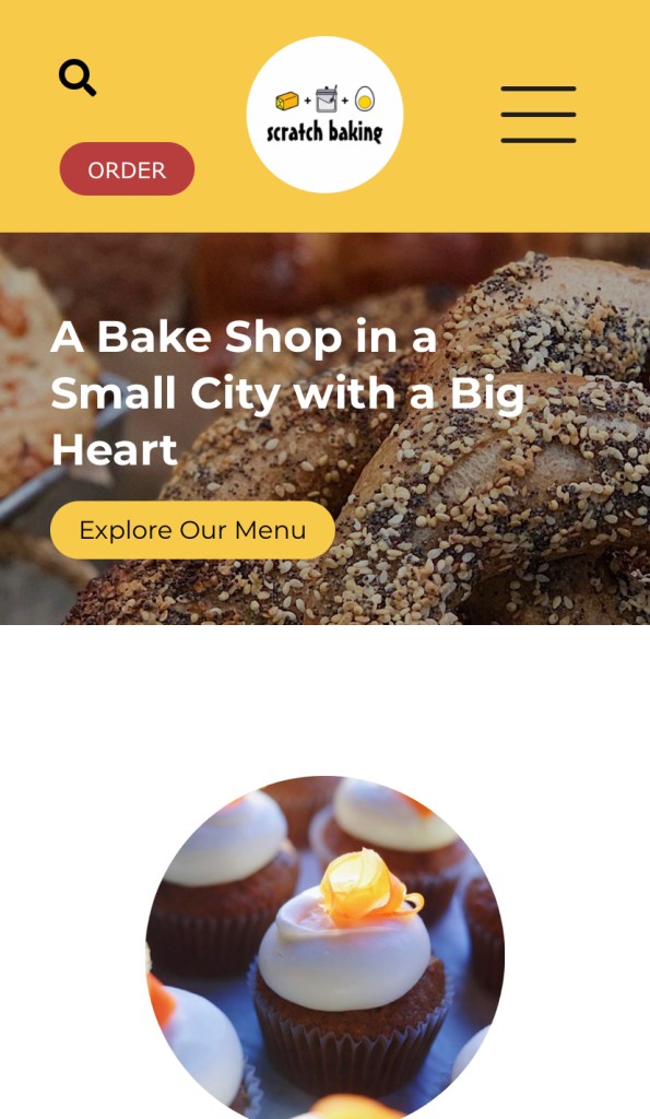 View of my design on an iPhone X screen