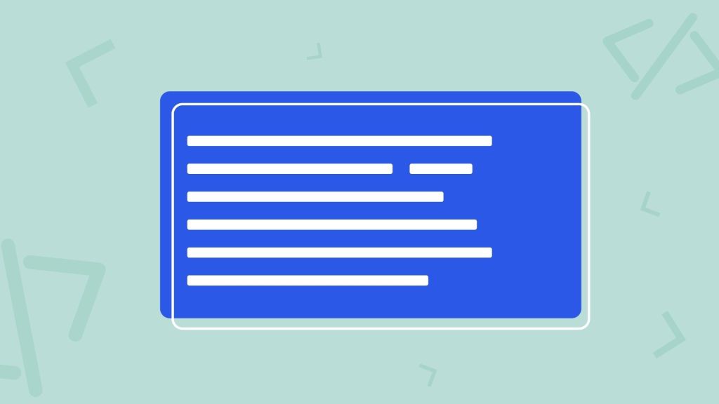 Graphic of lines of code on screen